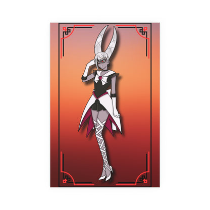 Space Warrior Carmilla Indoor and Outdoor Silk Posters