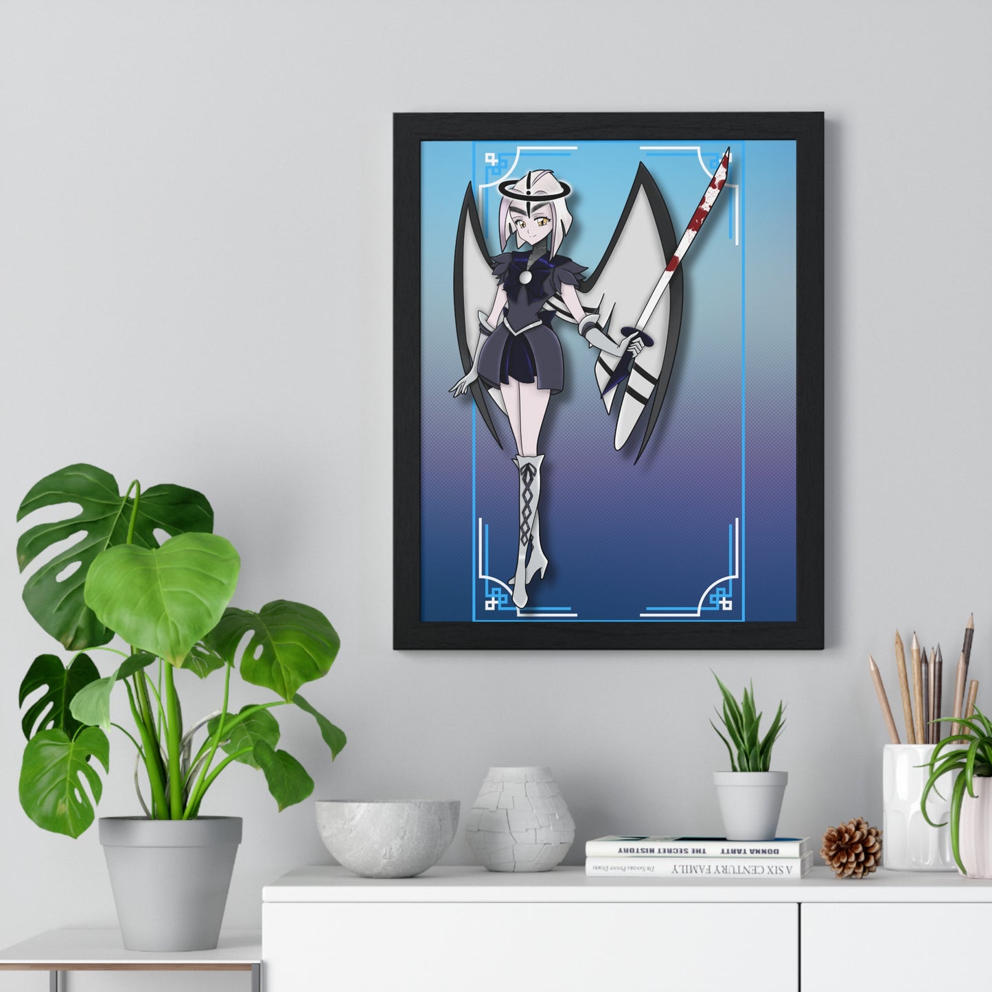 Space Warrior Lute Vertical Framed Poster