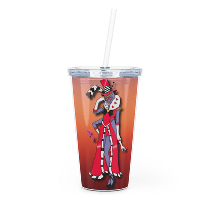 Space Warrior Valentino Plastic Tumbler with Straw