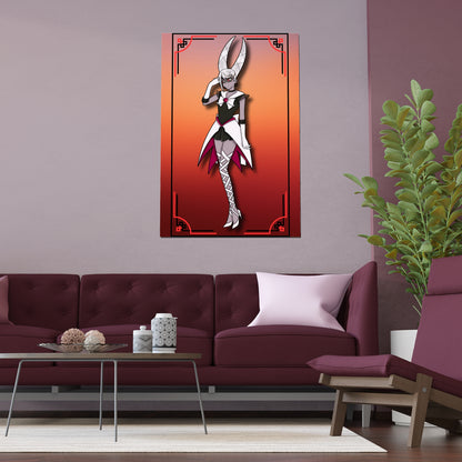 Space Warrior Carmilla Indoor and Outdoor Silk Posters