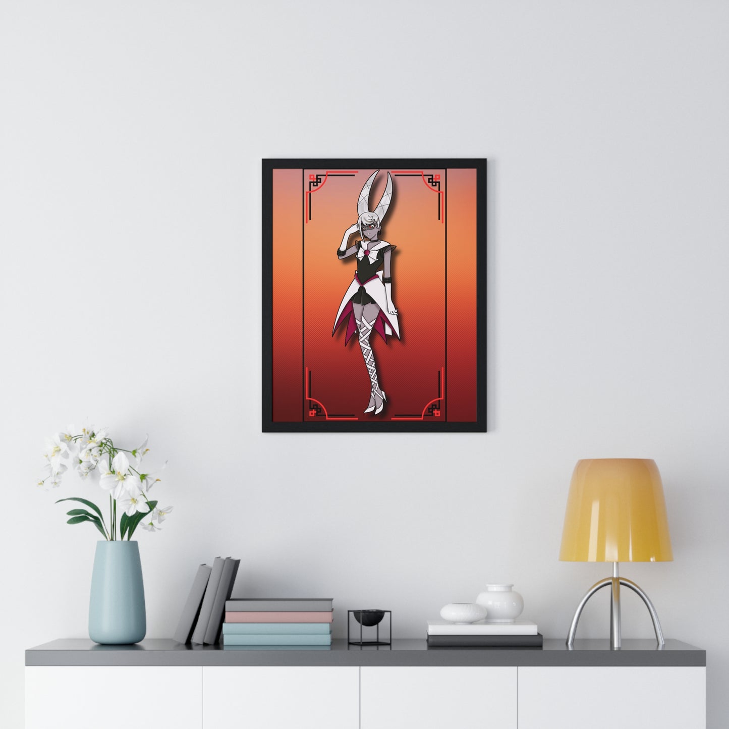 Space Warrior Carmilla Vertical Framed Poster