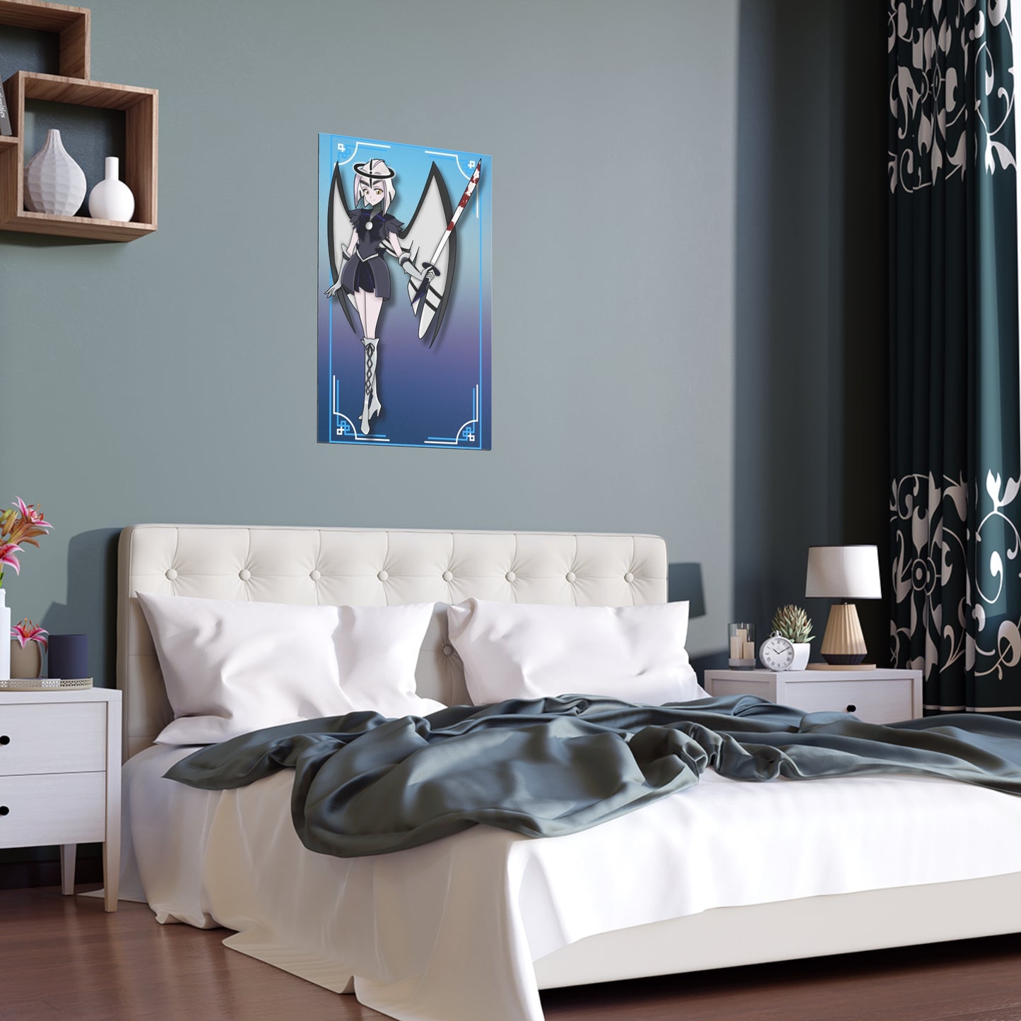 Space Warrior Lute Indoor and Outdoor Silk Posters