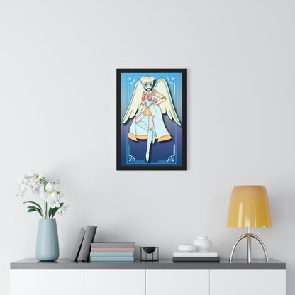 Space Warrior Saint Peter Vertical Framed Poster