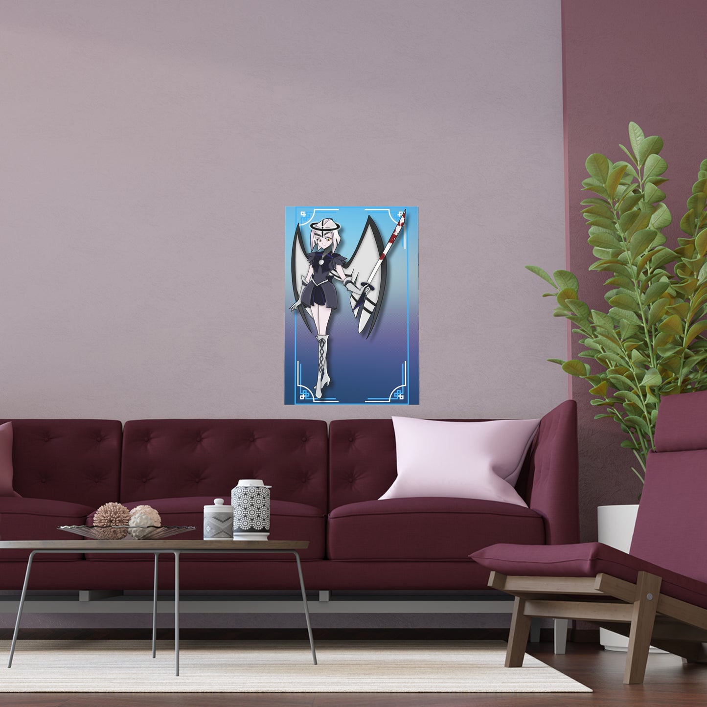 Space Warrior Lute Indoor and Outdoor Silk Posters