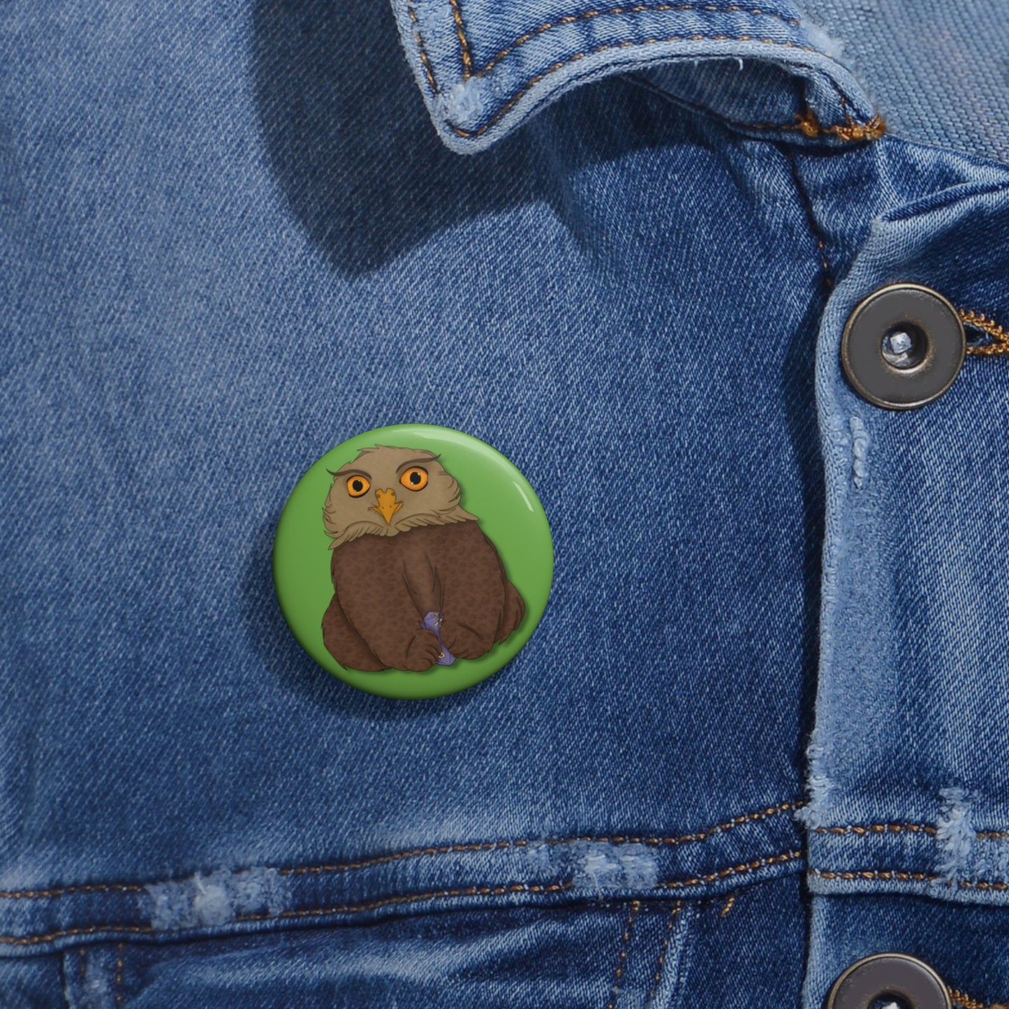 Owlbear Cub Pin Buttons