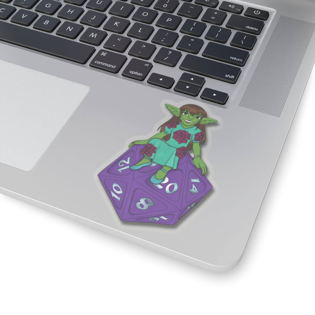 Goblin on a d20 Kiss-Cut Stickers