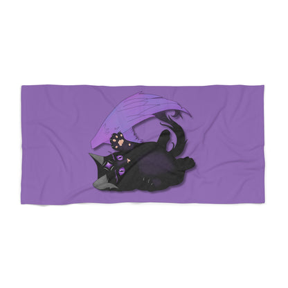 Winged Kitten Beach Towel