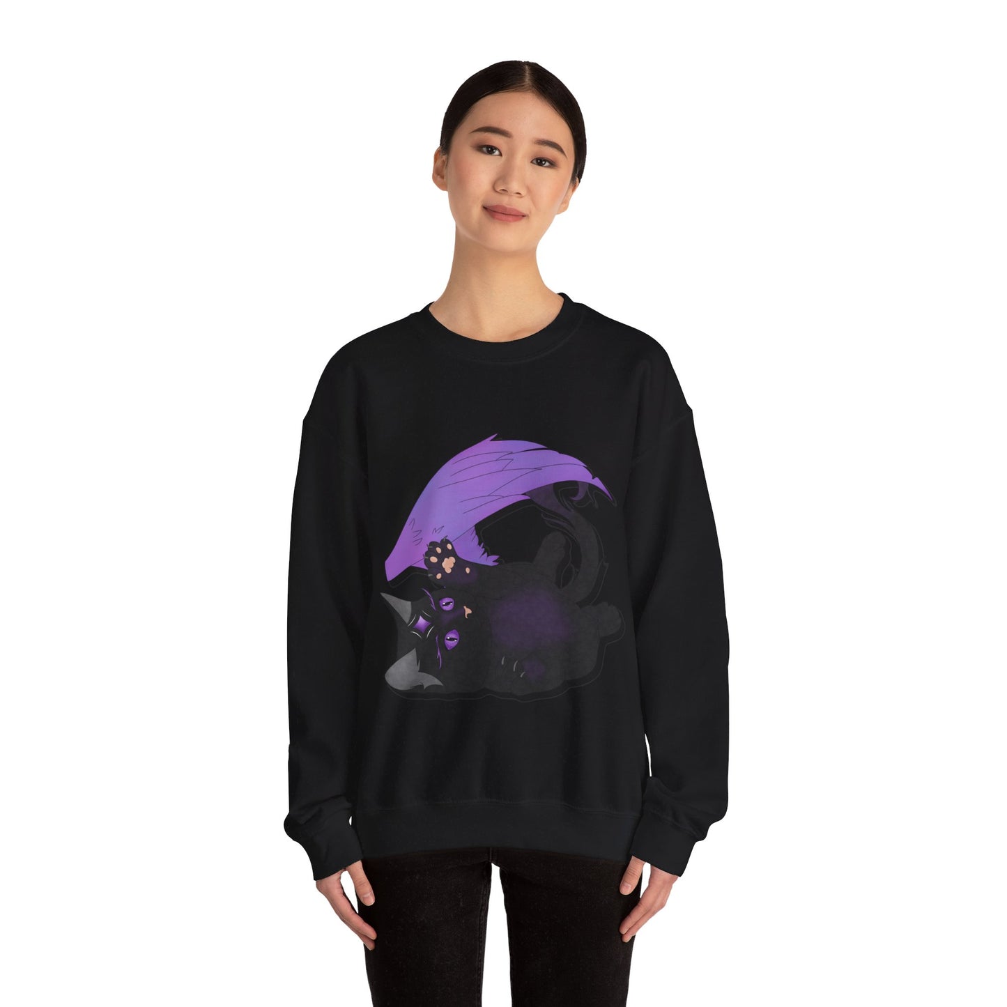 Winged Kitten Unisex Heavy Blend™ Crewneck Sweatshirt