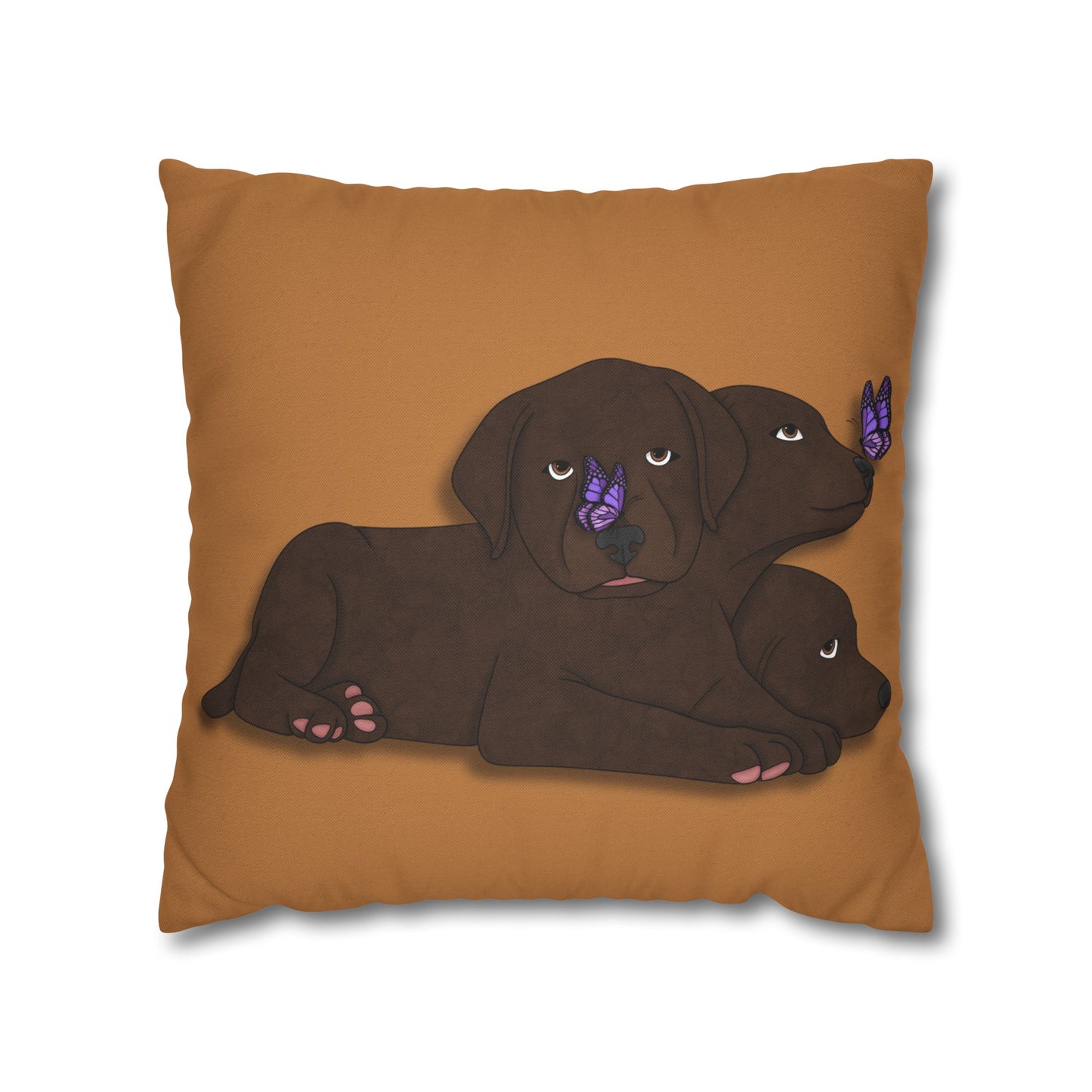 Cerberus Puppy Spun Polyester Square Pillowcase