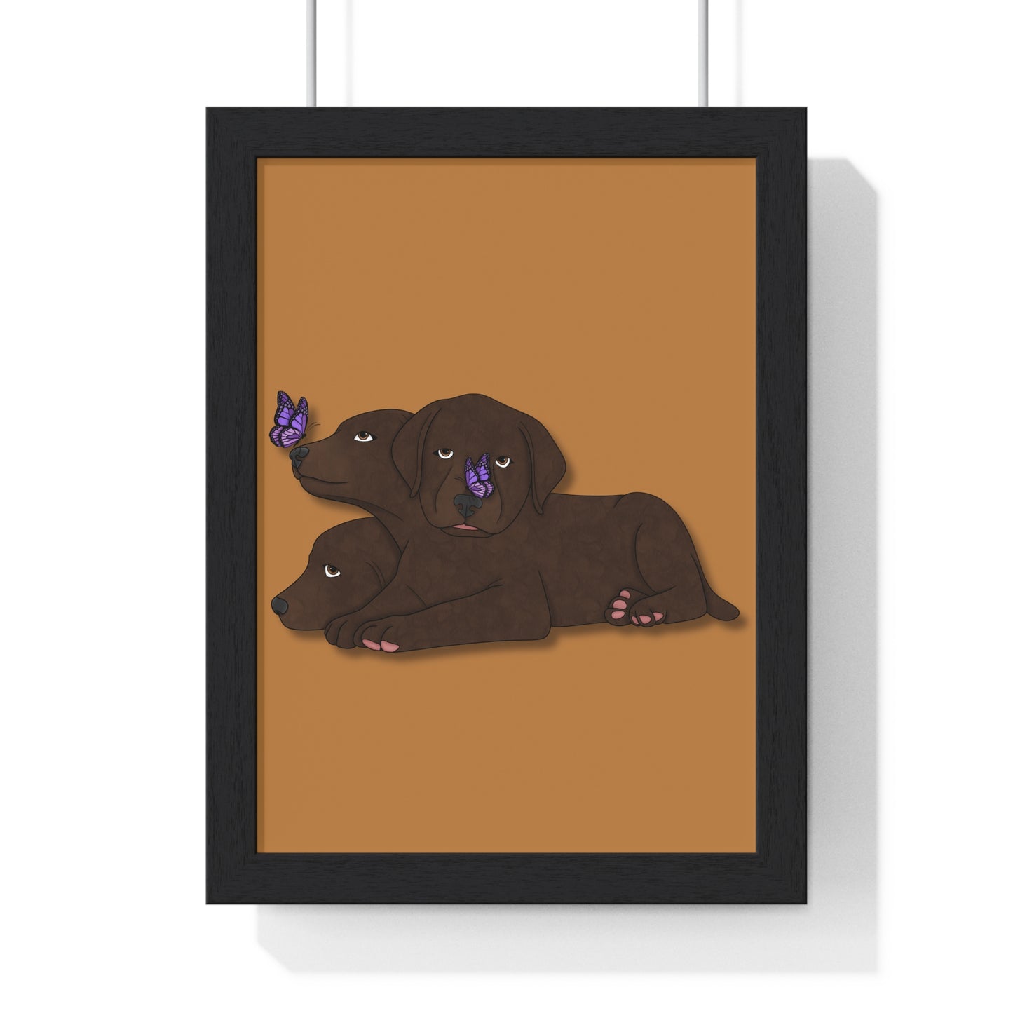 Cerberus Puppy Vertical Framed Poster