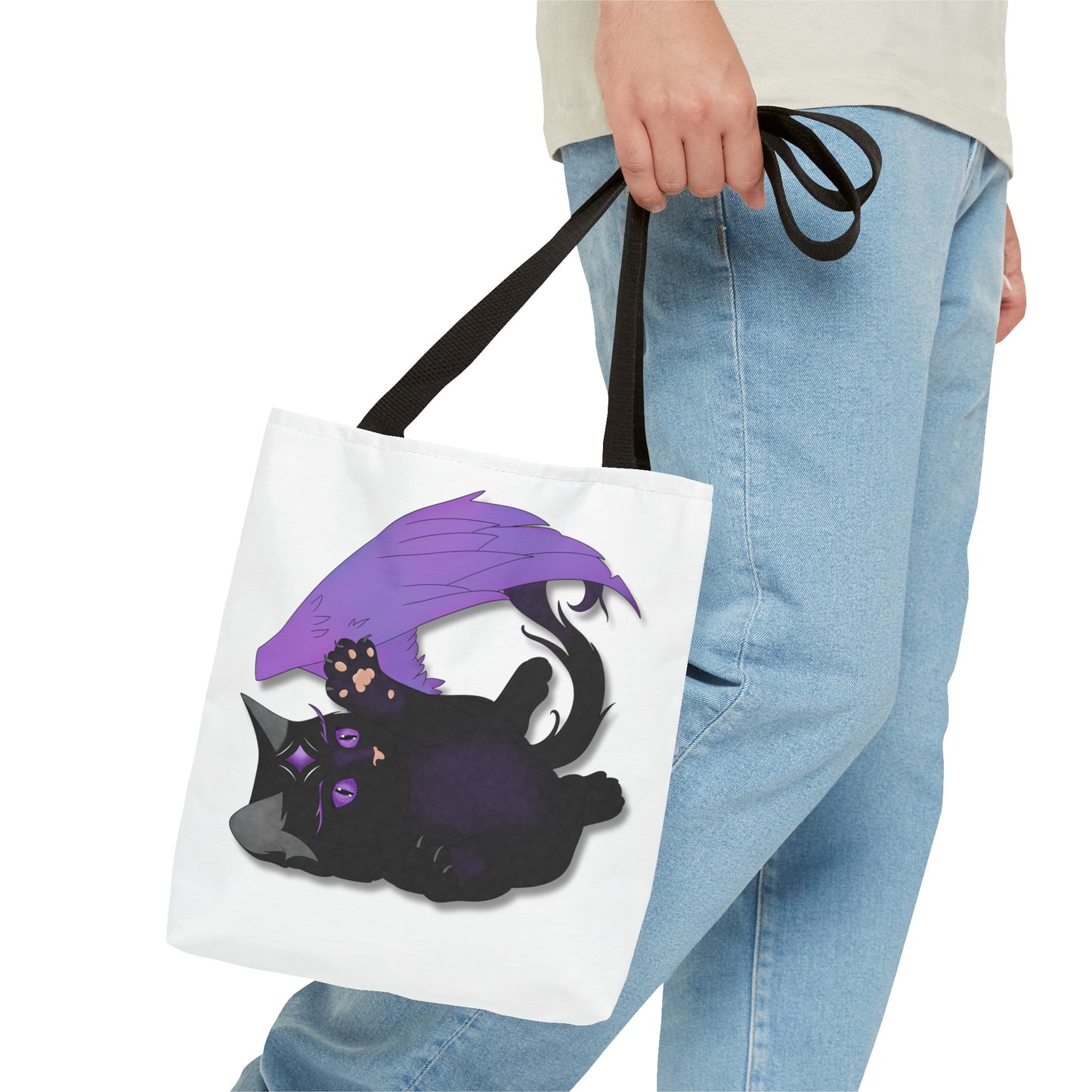 Winged Kitten Tote Bag