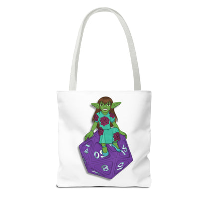 Goblin on a d20 Tote Bag