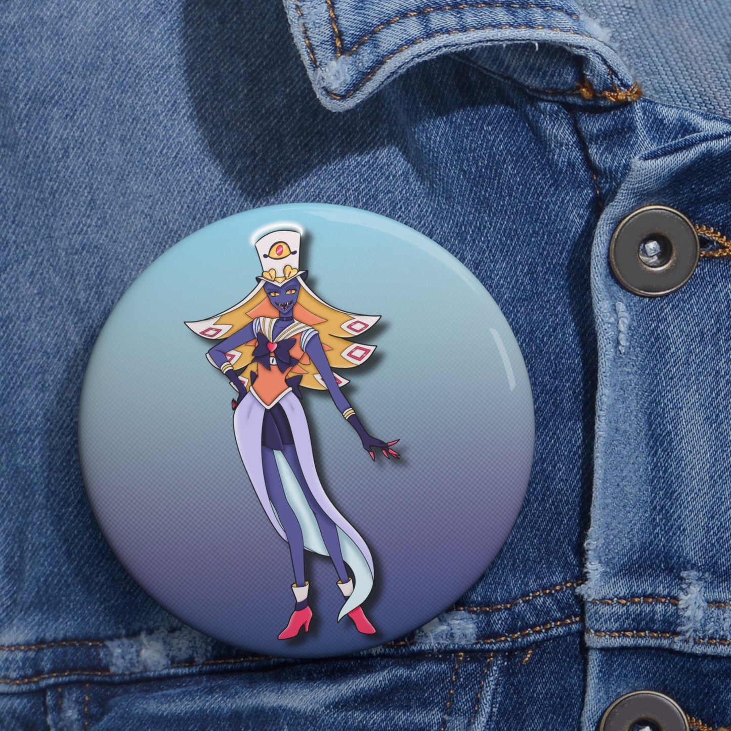 Space Warrior Sir Pentious Pin Button