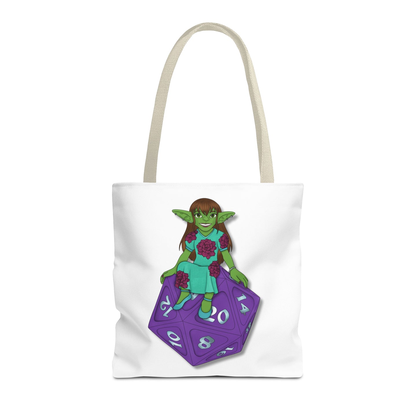 Goblin on a d20 Tote Bag