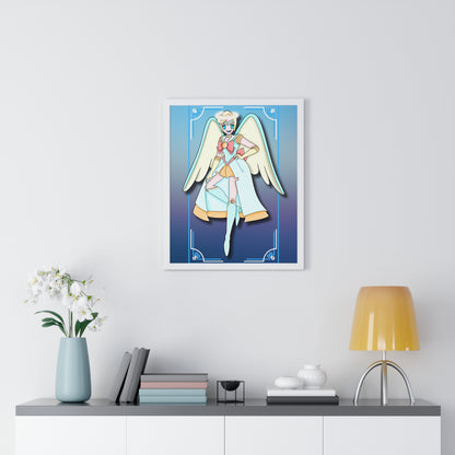 Space Warrior Saint Peter Vertical Framed Poster