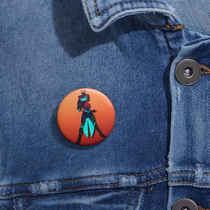 Space Warrior Vox Pin Button