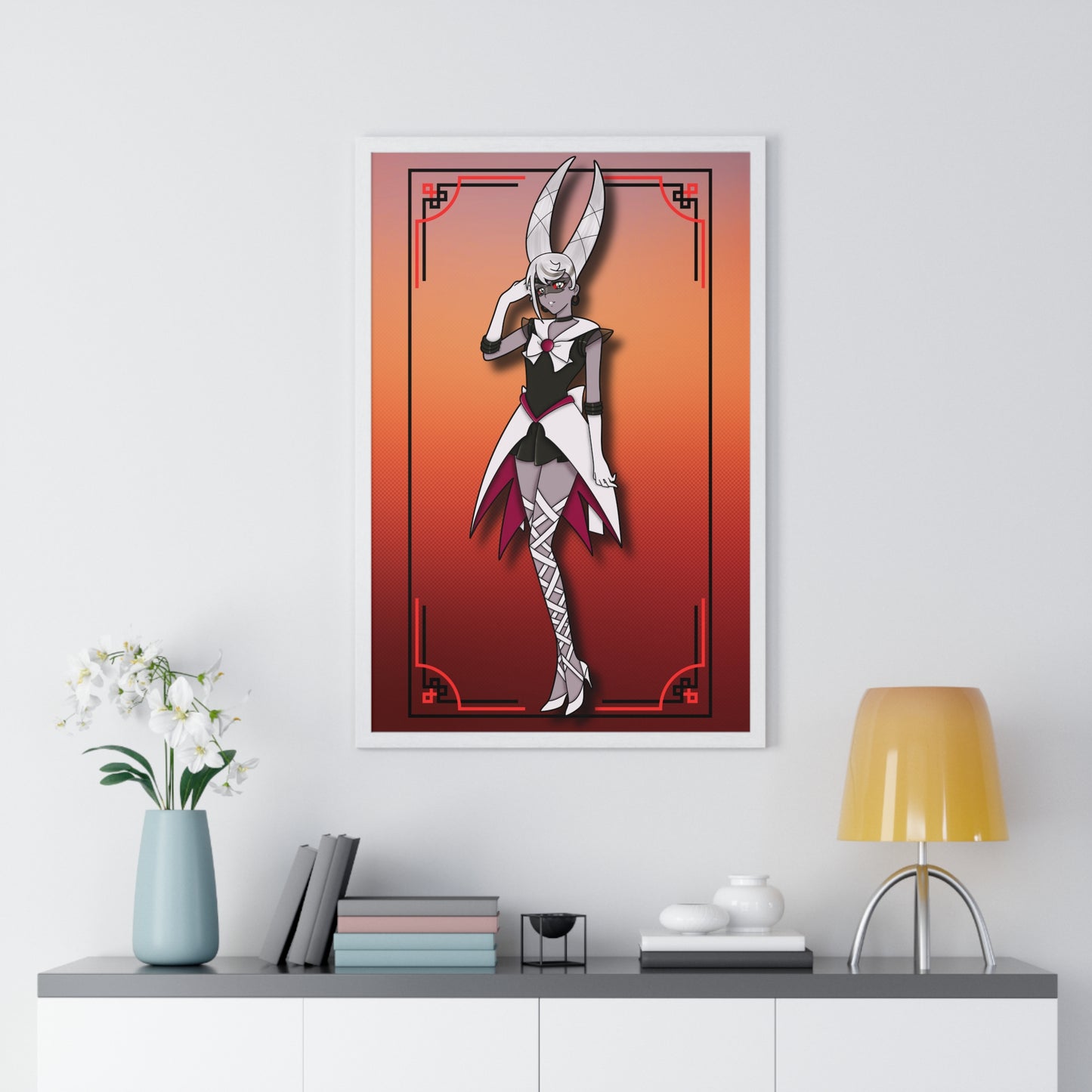 Space Warrior Carmilla Vertical Framed Poster