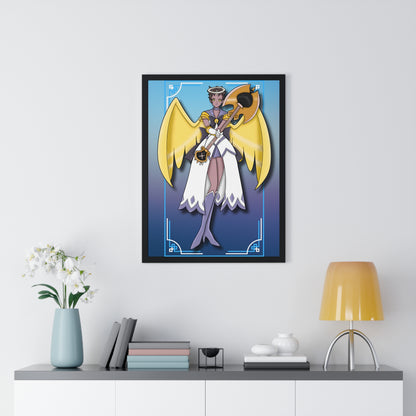 Space Warrior Adam Vertical Framed Poster