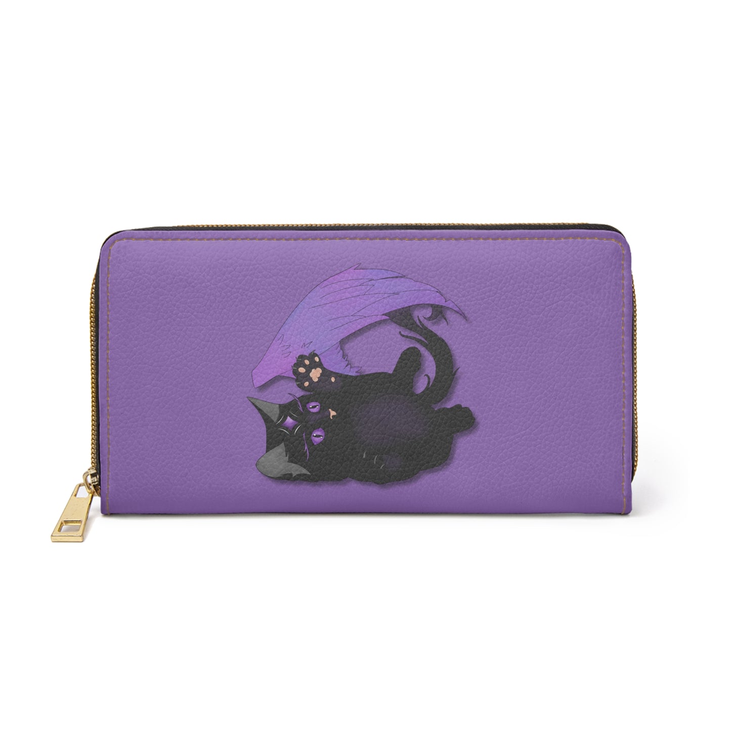 Winged Kitten Zipper Wallet