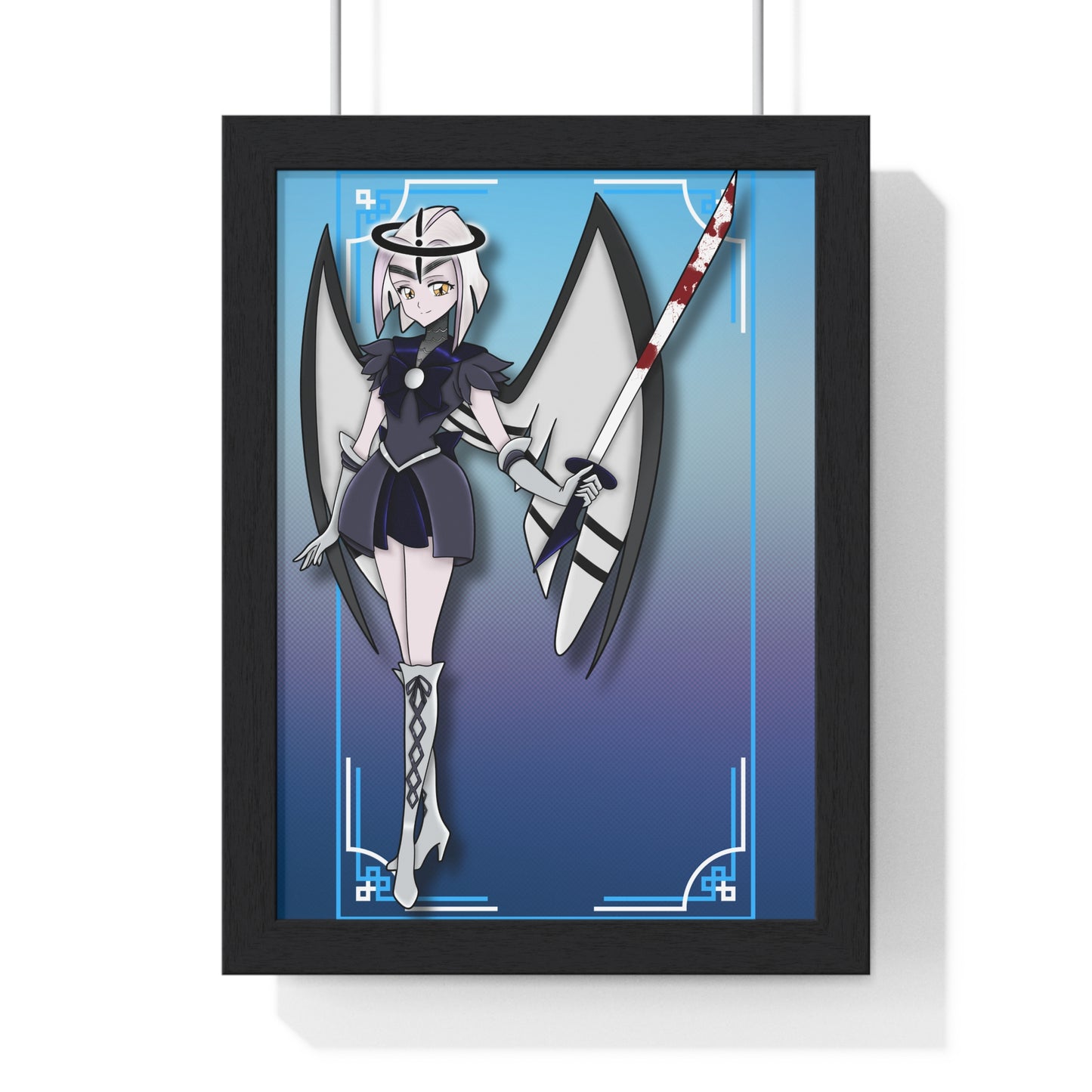 Space Warrior Lute Vertical Framed Poster