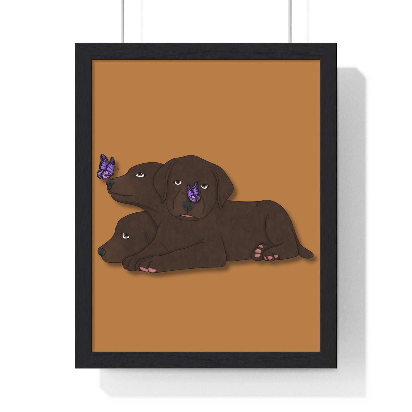 Cerberus Puppy Vertical Framed Poster