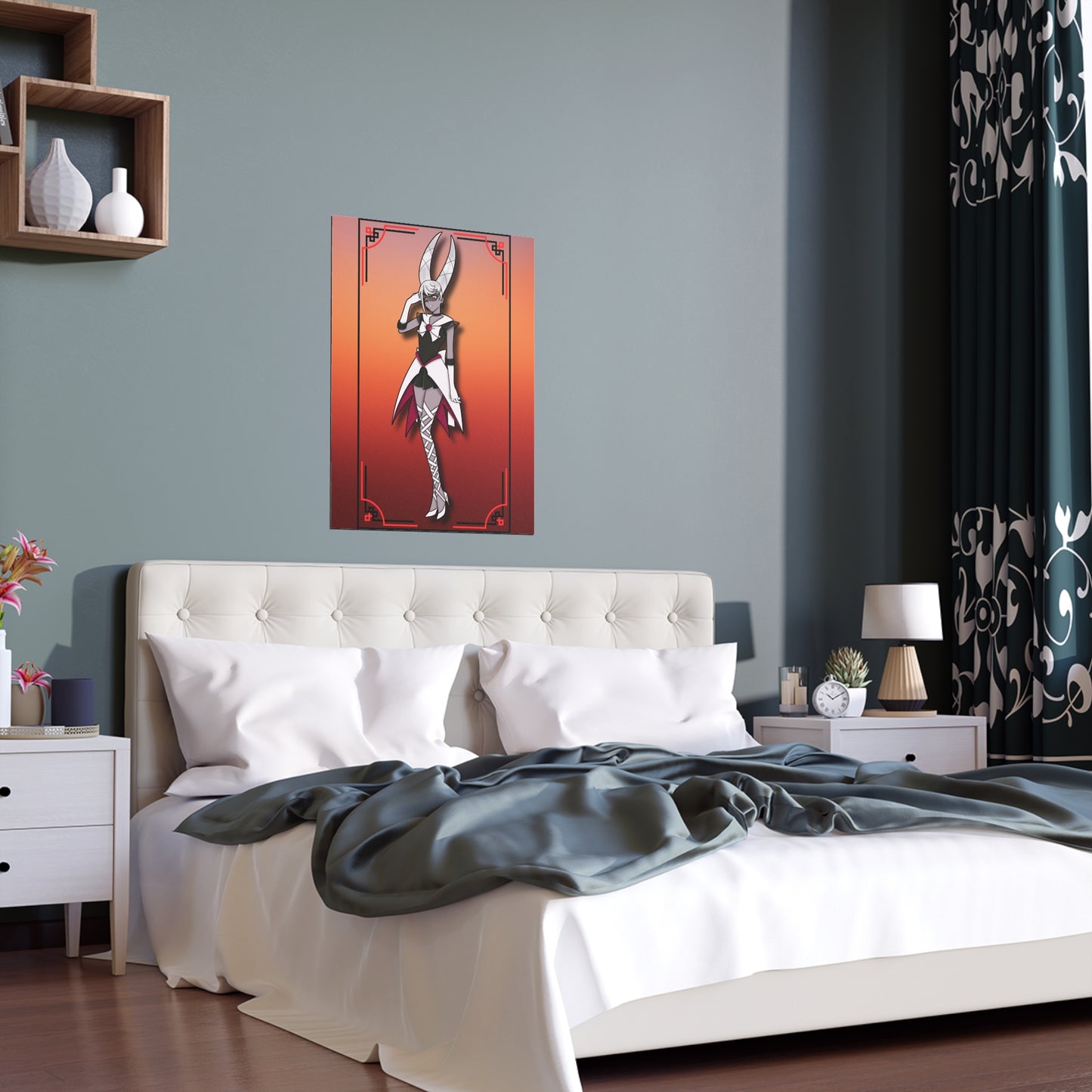 Space Warrior Carmilla Indoor and Outdoor Silk Posters