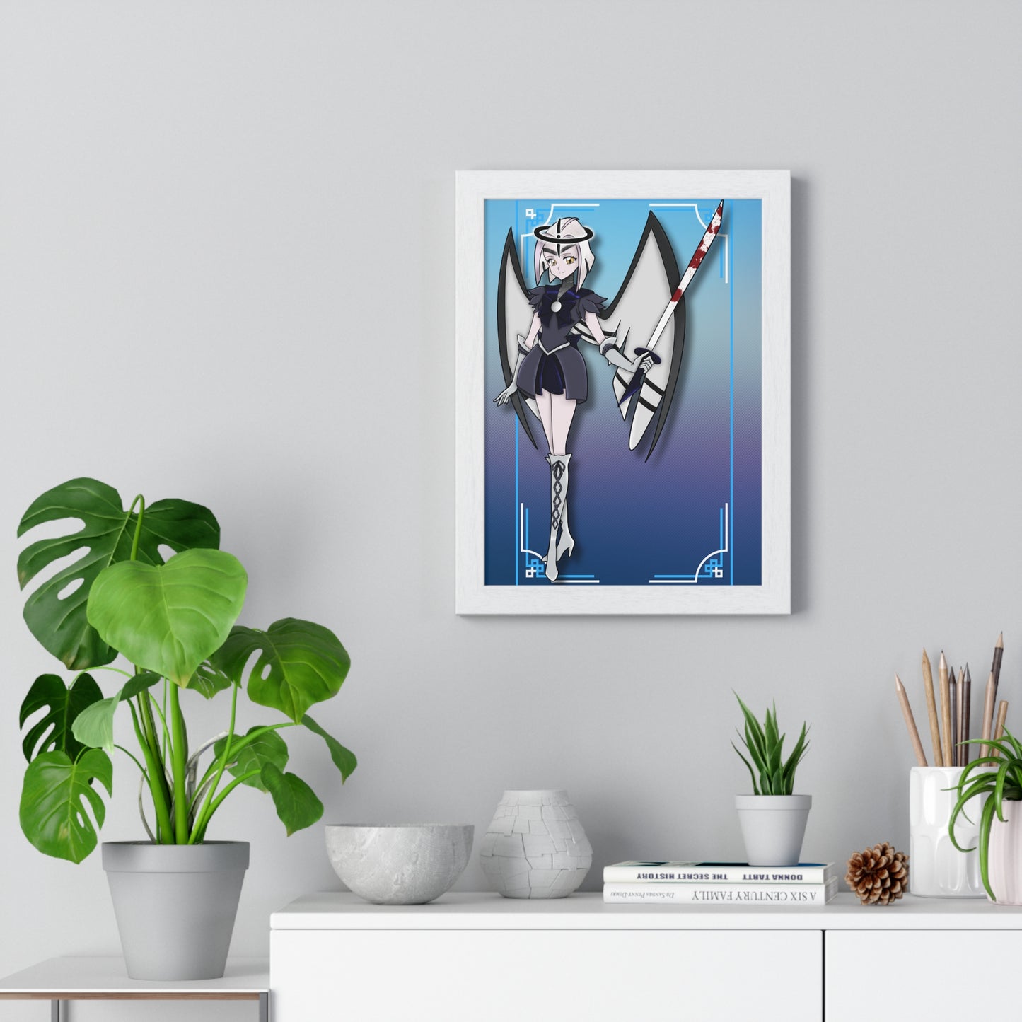 Space Warrior Lute Vertical Framed Poster