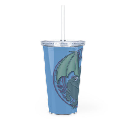 Baby Dragon Plastic Tumbler with Straw