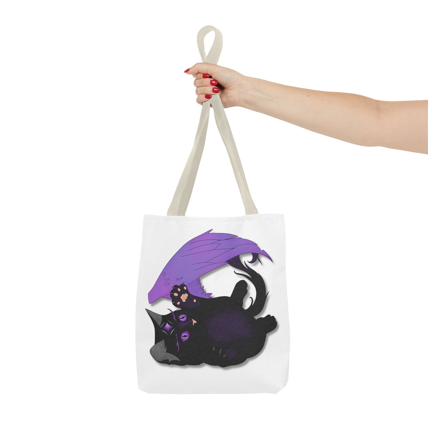 Winged Kitten Tote Bag