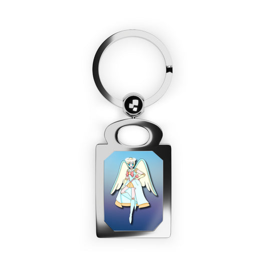 Space Warrior Saint Peter Rectangle Photo Keyring