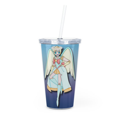 Space Warrior Saint Peter Plastic Tumbler with Straw