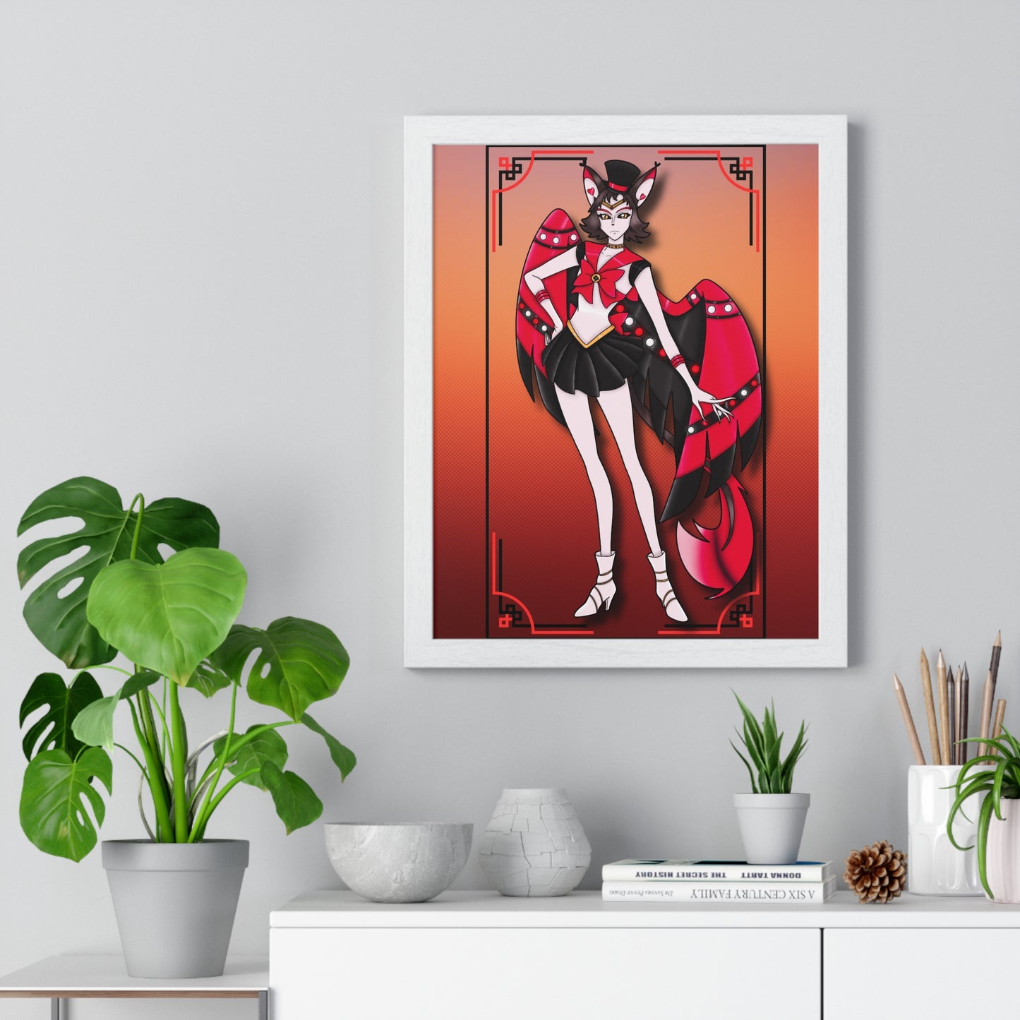 Space Warrior Husk Vertical Framed Poster