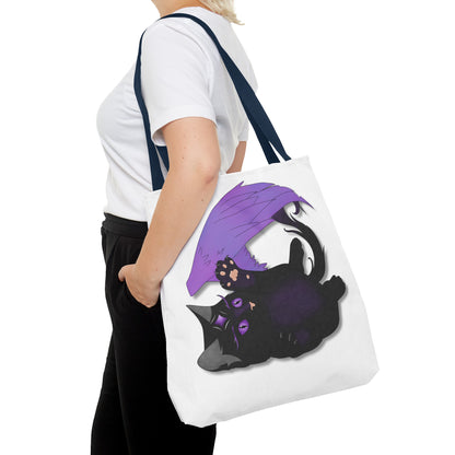 Winged Kitten Tote Bag