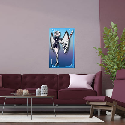 Space Warrior Lute Indoor and Outdoor Silk Posters