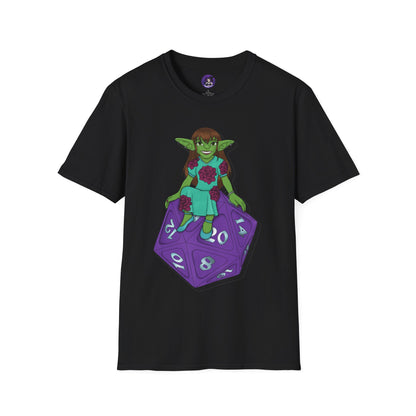 Goblin on a d20 Unisex Softstyle T-Shirt