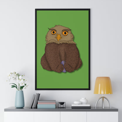 Owlbear Cub Vertical Framed Poster