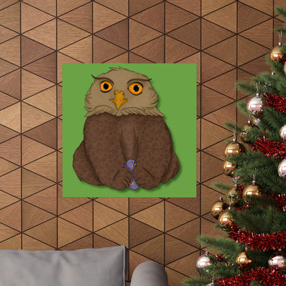 Owlbear Cub Matte Vertical Posters