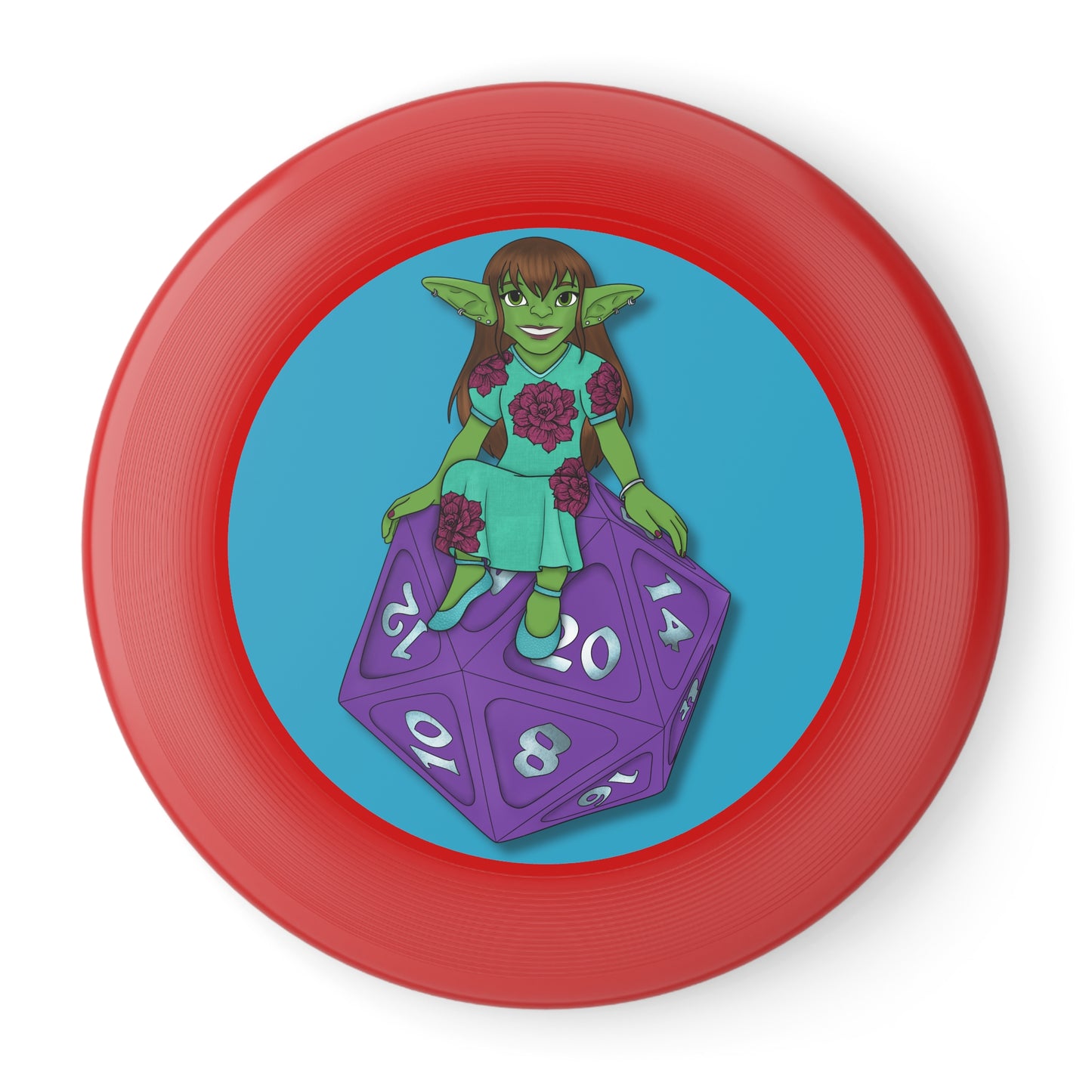 Goblin on a d20 Wham-O Frisbee