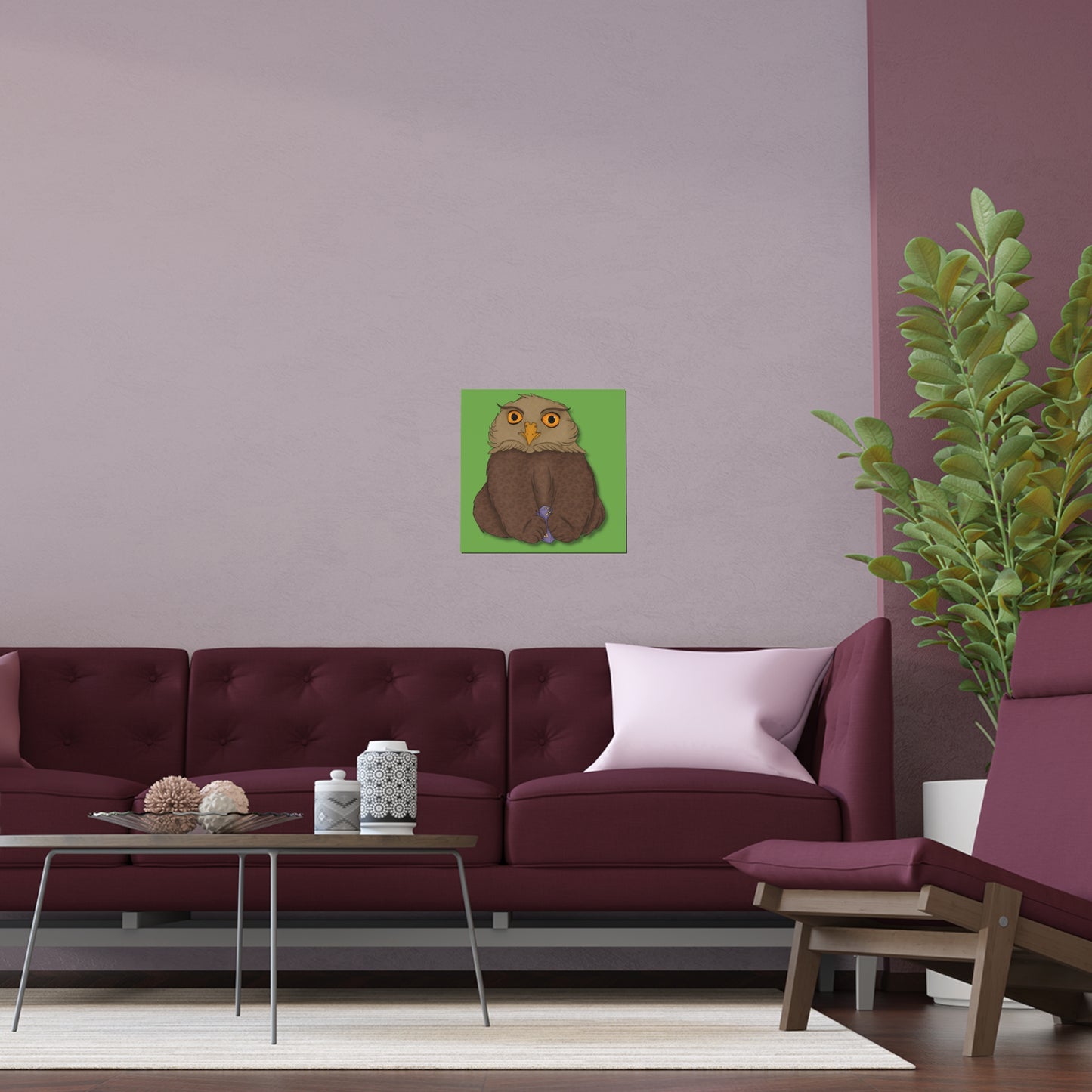 Owlbear Cub Indoor and Outdoor Silk Posters