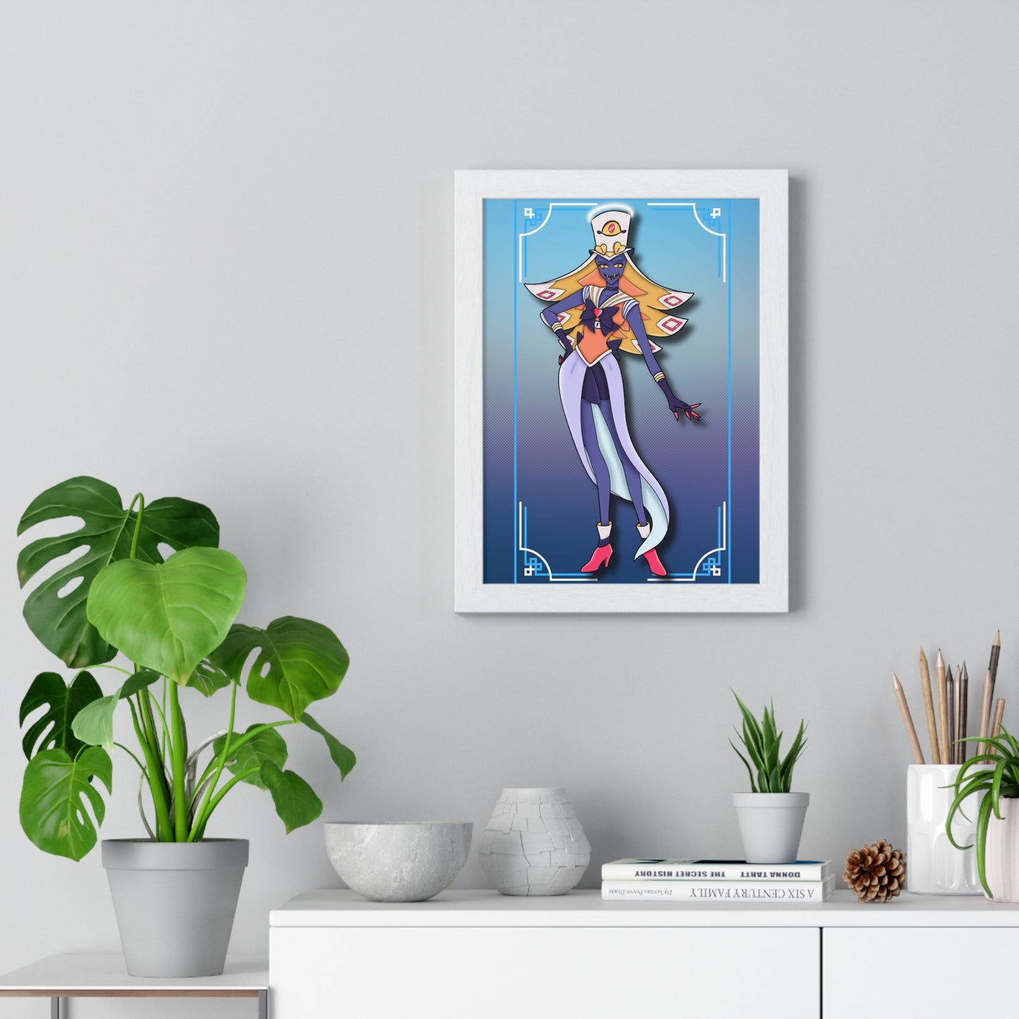 Space Warrior Sir Pentious Vertical Framed Poster