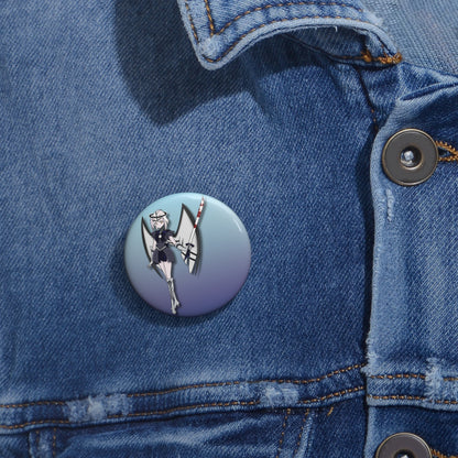 Space Warrior Lute Pin Button