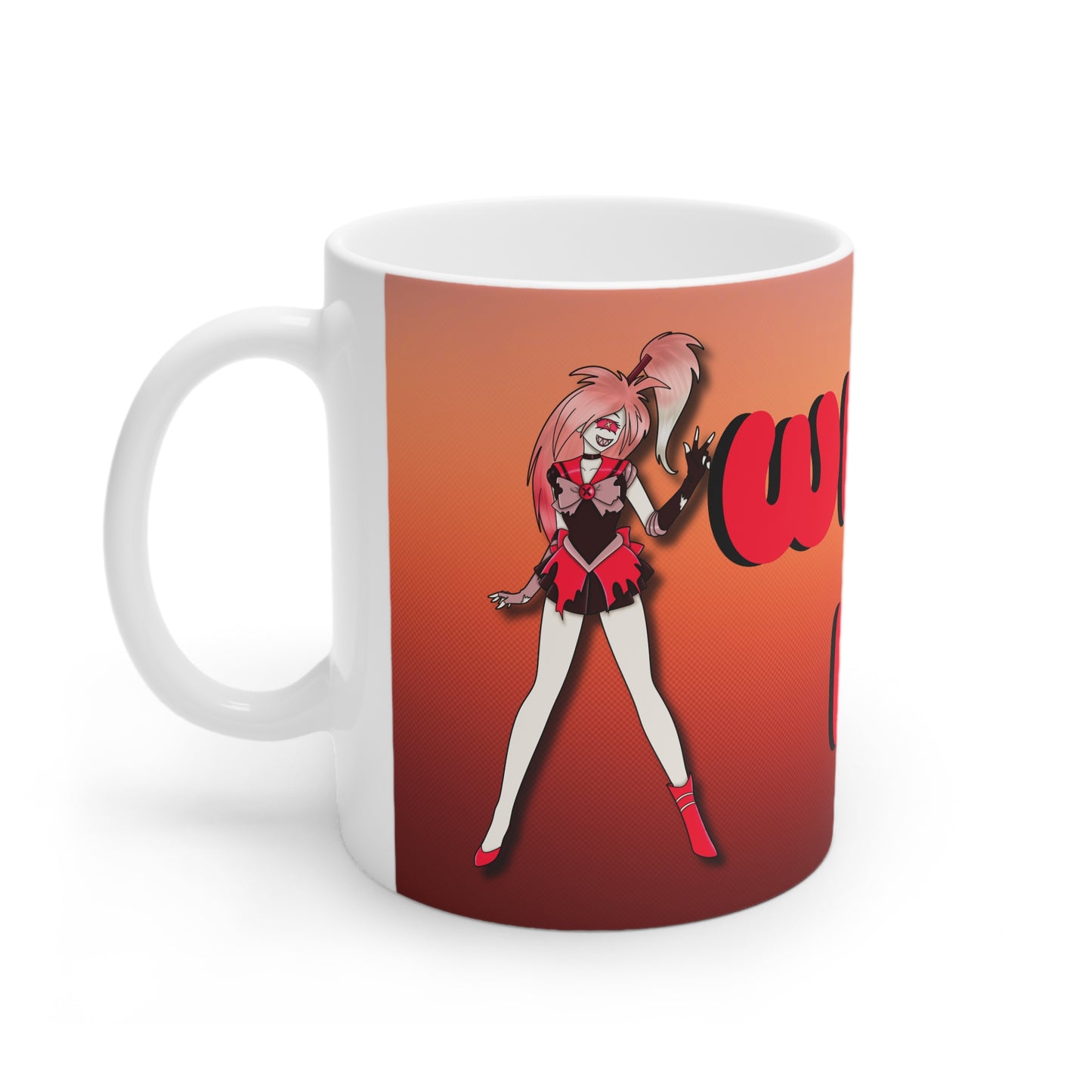 Space Warrior Cherri Bomb White Ceramic Mug, 11oz and 15oz