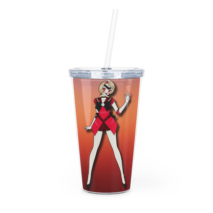 Space Warrior Charlie Plastic Tumbler with Straw