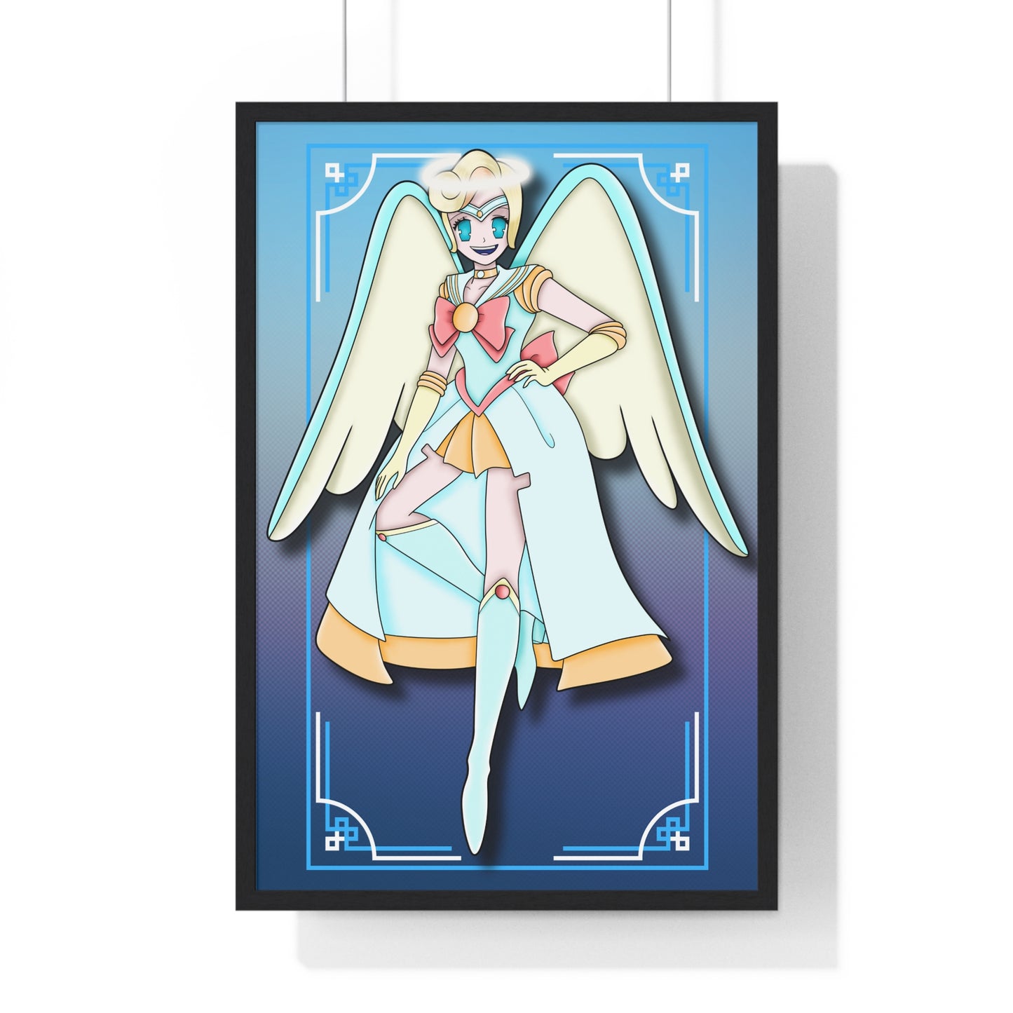 Space Warrior Saint Peter Vertical Framed Poster