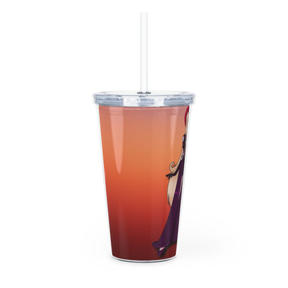 Space Warrior Lilith Plastic Tumbler with Straw