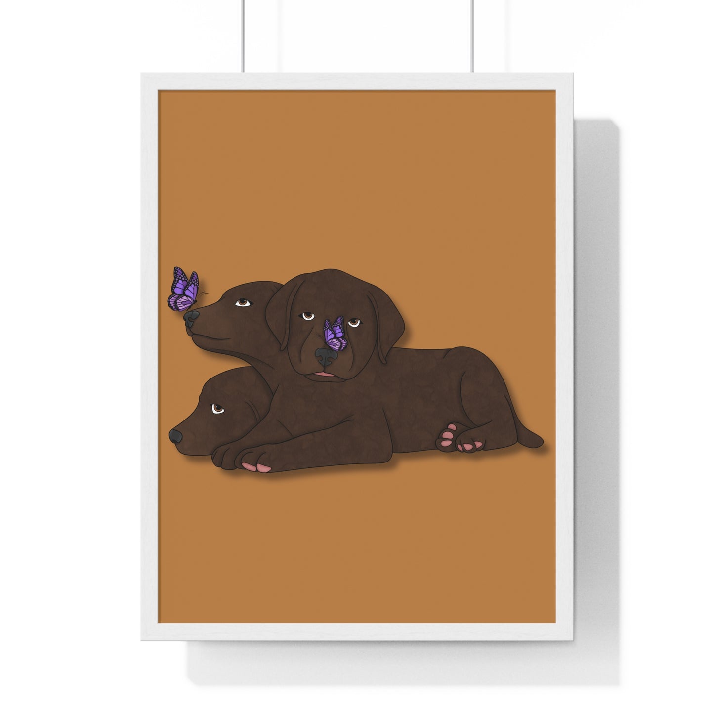 Cerberus Puppy Vertical Framed Poster