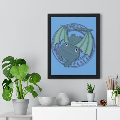 Baby Dragon Vertical Framed Poster