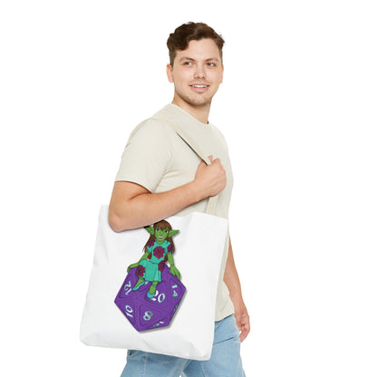 Goblin on a d20 Tote Bag