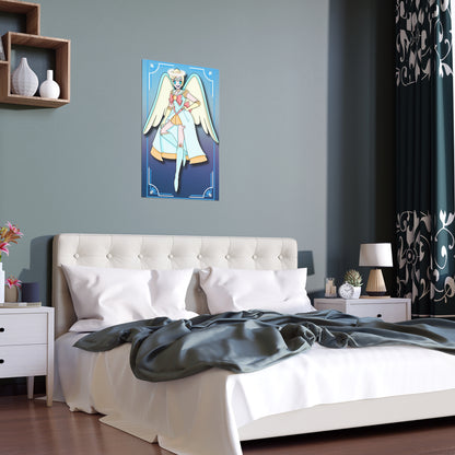 Space Warrior Saint Peter Indoor and Outdoor Silk Posters