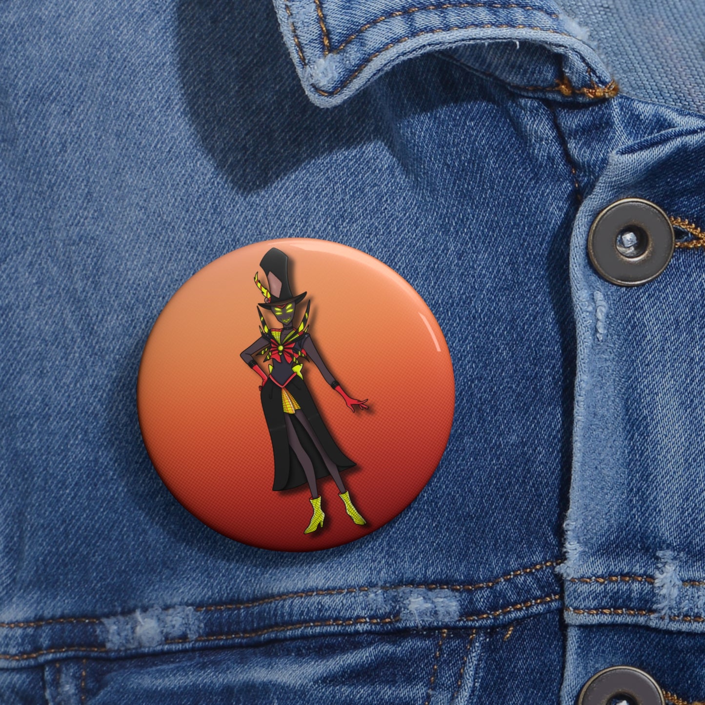 Space Warrior Zestial Pin Button